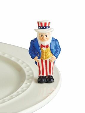 Nora Fleming Retired Uncle Sam Mini. New